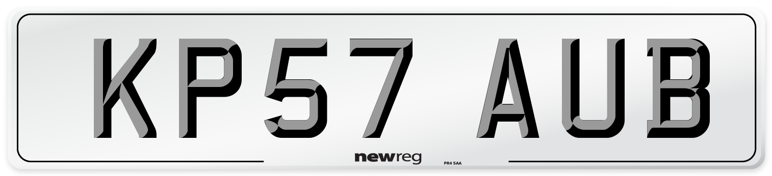 KP57 AUB Number Plate from New Reg